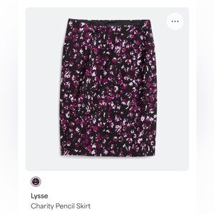 Lysse Black and Pink Charity Pencil Skirt